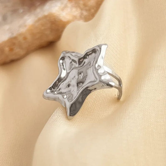 Anillo Estrella Plateado